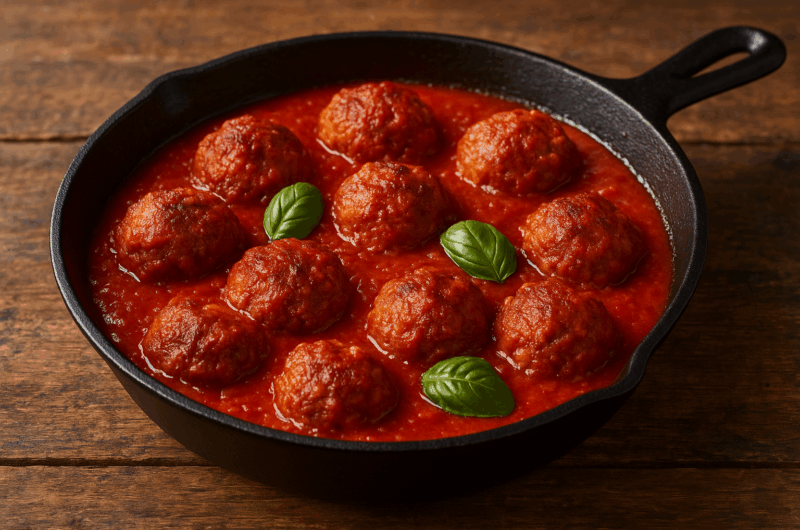 Polpette della CasaItaliaanse gehaktballetjes in rijke tomatensaus